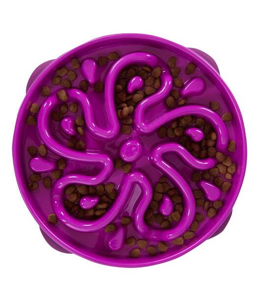 Outward Hound Fun Feeder Slo Bowl Purple Gr. L